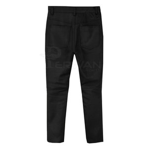 Pantalons en cuir légers pour hommes les plus vendus Vêtements décontractés de qualité supérieure avec taille haute et motif droit en vente - Product Image 2