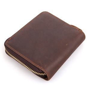 Cartera personalizada con cremallera para hombre, tarjetero multifunción delgado de piel auténtica, tarjetero con ranura para monedas para viaje - Product Image 6