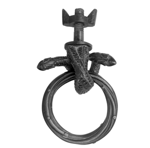 Manija de Puerta con Diseño de Serpiente y Acabado Antiguo, Timbre Clásico para Decoración de Puertas de Hogar, Hotel y Oficina - Product Image 1