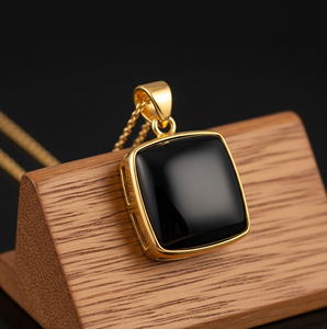 Cadena delicada de Plata de Ley 925 para uso diario, colgante de forma ovalada de ónix negro Natural bohemio, ajuste de bisel, cristal curativo - Product Image 6