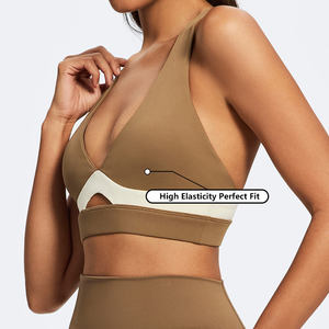 Soutien-gorge de sport réglable de haute qualité soutien moyen respirant tissu sans couture écologique avant femmes Fitness entraînement Yoga - Product Image 5