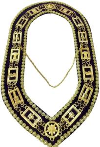 Venta al por mayor de fábrica: Collar de cadena de oficial masónico 3D personalizado de diseño sólido, color dorado, tela, ¡el más vendido! - Product Image 2