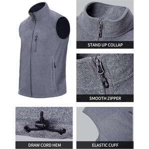 Chalecos de lana cálidos para hombre al aire libre con logotipo bordado personalizado etiqueta de impresión personalización para senderismo y equipo de equipo - Product Image 5