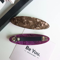 Barrettes personnalisées en acétate écaille de tortue pour femmes et filles, style européen et américain, haute qualité, vente en gros