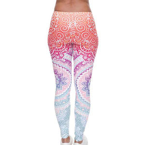Mallas personalizadas de alta calidad para mujer, Leggings de Fitness con estampado sublimado, poliéster, licra, precio al por mayor, con servicio OEM 2023 - Product Image 3