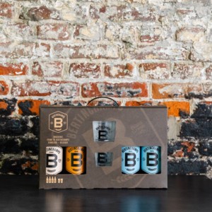 Caja de regalo 4x 50cl Cerveza Bertinchamps con 2 vasos Regalos corporativos Logotipo personalizado Conjunto de marketing promocional - Product Image 1