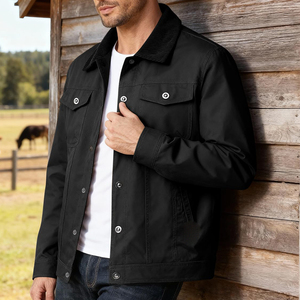 Outdoor Wear Customized 100% Cotton Breathable Long Sleeves <b>Canvas</b> <b>Men's</b> <b>Jackets</b> <b>Man</b> <b>Jackets</b> <b>Jacket</b> for <b>man</b> - Product Image 3