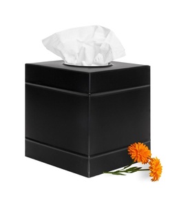 Caja de Pañuelos Metálica con Diseño de Textura Dorada y Plateada, Forma Personalizable, Caja de Pañuelos Metálica en Oferta a Precio Económico - Product Image 4