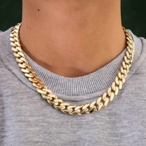 Cadena Cubana Personalizada al por Mayor, Cadena Hip Hop, Collar Hip-hop para Hombre, Cadena Cubana con Moissanita DEF Vvs para Hombre - Product Image 1