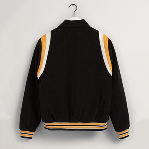 Veste de baseball vintage avec logo personnalisé pour hommes, veste universitaire en laine, chenille, broderie Letterman, col montant et manches - Product Image 6