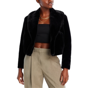 Blazer Lungo Blanknyc in Finta Pelliccia con Funzione Antivento, Materiale Esterno in PU Intrecciato, Chiusura con Cintura e Motivo Stampato - Product Image 1