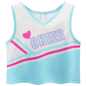 Uniforme de football sans manches cinq couleurs pour femmes couleur personnalisée de qualité supérieure pour les ensembles de pom-pom girl de la coupe du monde bébé pom-pom girl - Product Image 5