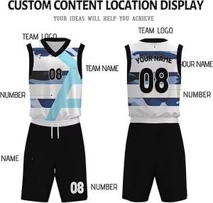 Maillot de basket-ball personnalisé 2025 avec impression par sublimation, séchage rapide, réversible, en maille respirante, nouveau style - Product Image 6