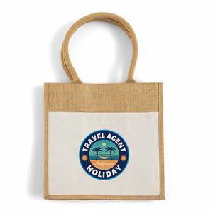 Customizable Medium Easy-Print Jute Wine Bag Durable Eco-Friendly <b>Fabric</b> Long Rope Screen Plain Leopard Letter Advertising Daily - Product Image 2