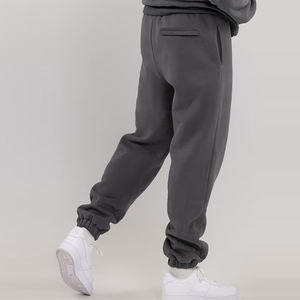 Pantalones de chándal informales personalizados de talla grande para hombre, forro polar transpirable con cordón negro, diseño de cintura media, LONA DE VERANO plana - Product Image 4