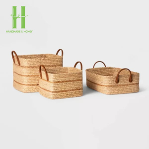 Eco-Friendly Handwoven Multifunction Water Hyacinth Clothing Organizer for Serving Customizable OEM Rectangle Shape Bohemian - Product Image 5
