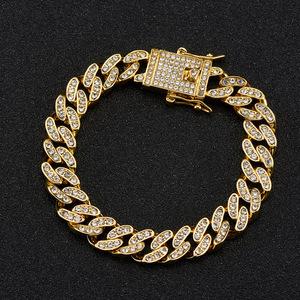 12Mm โซ่โลหะผสมคิวบาชุบทอง - Product Image 1