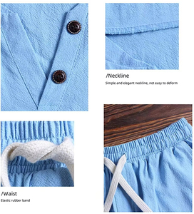 Ensemble décontracté d'été à manches courtes pour hommes, t-shirt et short pour l'entraînement et le streetwear, costume 2 pièces de couleur unie - Product Image 3