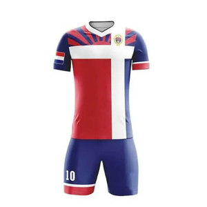 Vêtements de football originaux en gros, kit de football personnalisé, maillots imprimés, ensemble uniforme pour joueurs de football unisexes adultes, 100% polyester - Product Image 1
