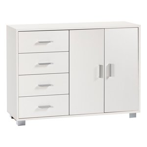 QUADRANTE 799 Flamed White Sideboard 115cm <b>Storage</b> <b>Drawers</b> <b>for</b> Sarmog QUADRANTE 799 - Product Image 1