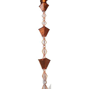 Cadena de Lluvia Decorativa de Metal Color Cobre con Diseño de Tulipán para Decoración del Hogar y Jardín - Product Image 4