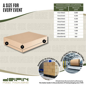 Hecho en Italia Caja de comida personalizable de cartón rectangular desechable de lujo ecológico diferentes tamaños diferentes colores - Product Image 4