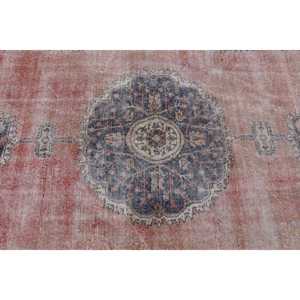 พรมวินเทจขนาดใหญ่ 4.7x10.3 ฟุต (144x314 ซม.) พรมขนสัตว์ลายพรางสีแดงแบบตุรกี - Product Image 4