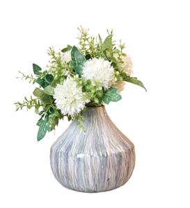 Florero decorativo de metal multicolor para decoración del hogar, floreros de mesa de hierro con estampado elegante para sala de estar, dormitorio y sala de estudio - Product Image 1