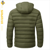 Heren winterjas, waterdicht, winddicht, ademend, lichtgewicht, met rits, gewatteerd, softshell, modieus buitenkleding