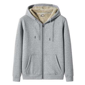 Sweat à capuche épais pour hommes, sweat à capuche surdimensionné en polaire d'hiver, sweats à capuche unis pour hommes avec logo personnalisé - Product Image 2