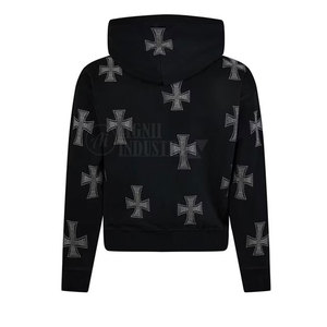 Premium Quality Breathable Hooded Casual Solid Men <b>Rhinestone</b> Tracksuits 100% Cotton Lightweight Street Wear Wholesale - Product Image 5