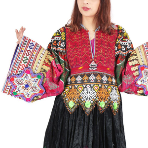 ชุดเดรสสไตล์อัฟกานิสถานสำหรับงานแต่งงาน ประดับด้วยเพชร ลูกไม้ และเลื่อม - Product Image 3