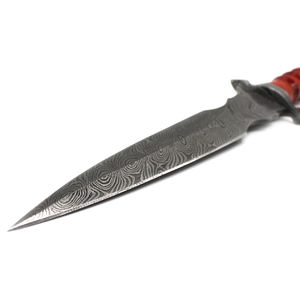 سكين صيد طراز بوي مخصص للبيع بالجملة من الفولاذ المقاوم للصدأ، سكاكين تخييم للاستخدام الخارجي مصنوعة يدويًا للحمل اليومي مع مقبض خشبي فاخر - Product Image 2