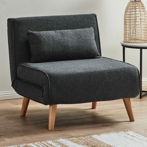 <strong>Cheap</strong> Living Room <strong>Futon</strong> With Cup Holders Foldable Pu Sleeper Sofa Cum Upholstered Armchair - Product Image 2