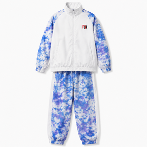 Nylon Oversized <b>Tie</b>-<b>Dye</b> Tracksuit <b>Set</b> Full Zip Jacket with Matching Pants XXS-6XL - Product Image 1