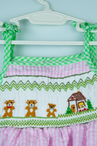 Ropa para niños con bordado K de alta calidad, monos de Arena verde y rosa, monos, monos, tela de pana, diseño sin espalda - Product Image 4