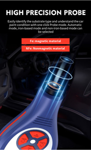 Medidor de espesor de recubrimiento de alta calidad, instrumento de prueba de pintura digital, medición de espesor de pintura de coche - Product Image 5