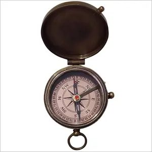 Wholesale Supplies Custom Metal Compass Cheap Rotating Gold Nautical Gadgets Design With Hook For Promotion Gift