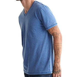 Impression pour hommes T-shirts d'été blanc à la mode T-shirt à col en V avec logo personnalisé T-shirts de haute qualité - Product Image 6