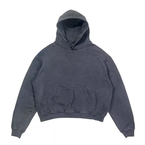 Running wear Boxy Fit Custom Oversized Hoodie Drop Shoulder cotton <b>pullover</b> <b>men</b> hoodies - Product Image 4