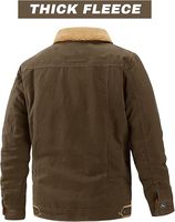 Veste d'hiver pour hommes épais thermique coton chaud polaire doublé manteau camionneur revers travail Cargo vestes pour hommes