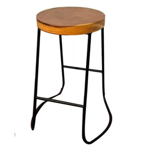 Venta caliente Muebles de sala de estar Tablero de madera maciza con base de metal Mesa auxiliar Diseño moderno Mesa auxiliar de forma única - Product Image 1