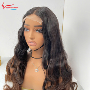 GRANDE VENTE: Body Wave Fermeture Perruque Cheveux Double Drawn Perruque Cheveux Prêt À Livraison Original Cheveux Humains Pour les femmes noires - Product Image 5
