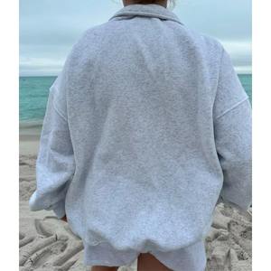 Sudadera Extra Grande para Mujer, 100% Algodón, Tacto Suave, Ajuste Holgado y Cómodo, Logotipo Frontal, para Uso Casual Urbano en Invierno - Product Image 4