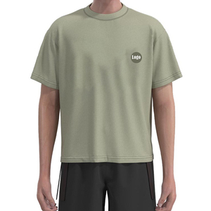 T-shirt Homme Oversize de Qualité Supérieure 100% Coton Biologique 220 GSM Séchage Rapide, Personnalisable OEM, Impression DTG, Fabricant - Product Image 5