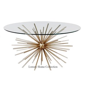 Mobilier classique de grande qualité pour la maison et le salon Table centrale moderne Table de centre de qualité supérieure en laiton de forme ronde - Product Image 1