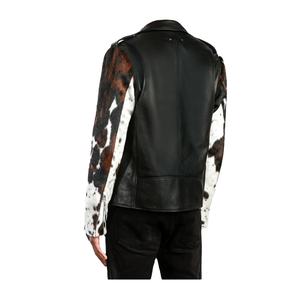 Chaqueta de cuero de vaca para hombre recién llegada hecha a mano con pelo curtido procesado - Product Image 3