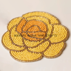 2025 superventas posavasos bordados Cutwork juego de alfombrillas de mesa múltiple con cuentas de arce para decoración de Otoño de Acción de Gracias - Product Image 2