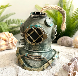 Un solo casco de buzos antiguo hecho a mano de EE. UU. Adorno en casco DE BUCEO ANTIGUO de gran calidad - Product Image 2