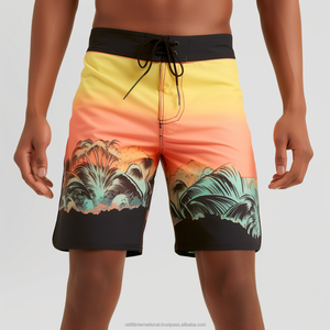 Boardshorts pour hommes personnalisés Sublimation logo imprimé Fitness et maillot de bain de plage de style décontracté en polyester et spandex - Product Image 1